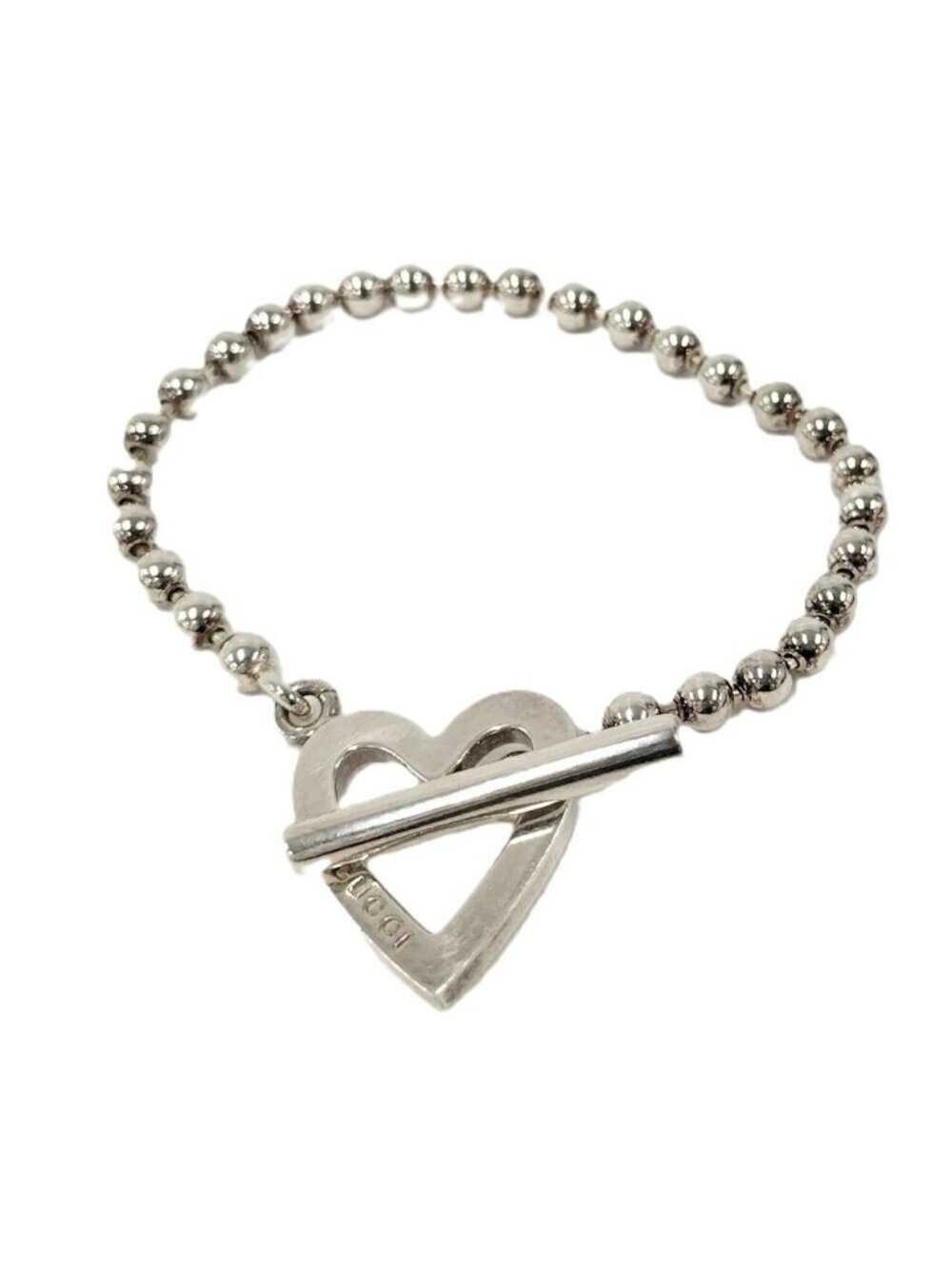 Gucci Open Heart Ball Chain Bracelet